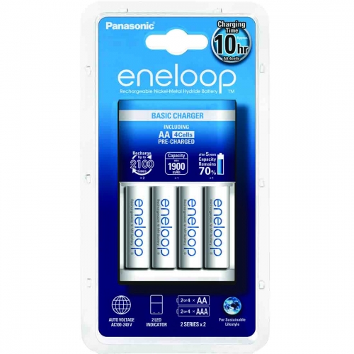 Punjač Eneloop basic sa 4 AA Eneloop standardne baterije
